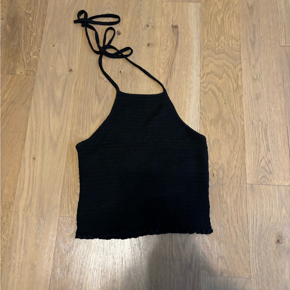 Black Halter Top with tie size m gab and Kate mixology brand